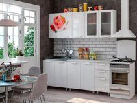 Кухня 2,0м "Айс-крим"  белый глянец (МДФ) MF07