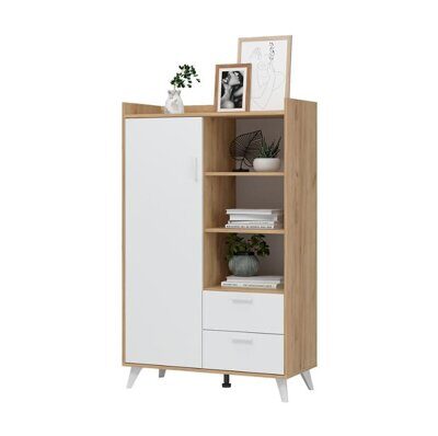 ИРИС ШК-06 Шкаф малый (935х1505х425) дуб крафт золото/белый