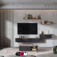 Даллас СТ 01 Стол кофейный (1,000 х0,350х0,600) дуб каньон/МДФ софт графит