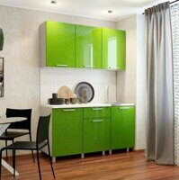 Кухня 1,5м блестки олива
